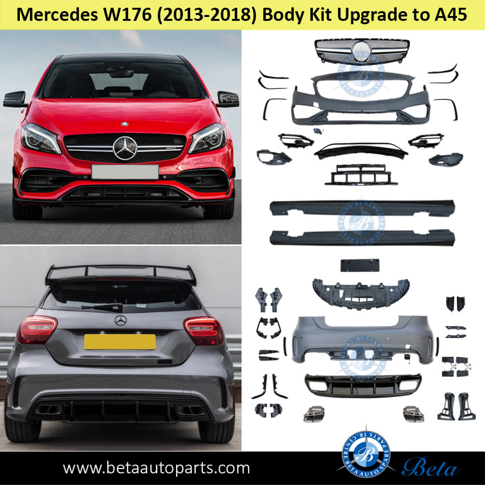 Body Kit Upgrade To AMG A45 Look for Mercedes A-Class W176 2013-2018 models Body Kit Upgrade To AMG A45 Look for Mercedes A-Class W176 2013-2018 models